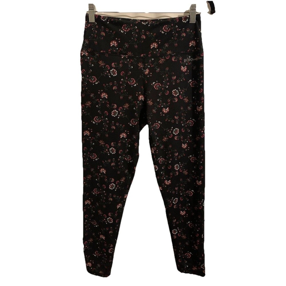 BCBG Size Medium Active Leggings Floral Soft Athletic Yoga Pants